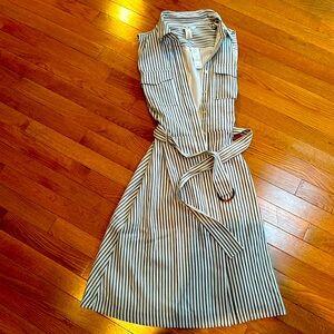 WHBM NWT striped sleeveless utility dress